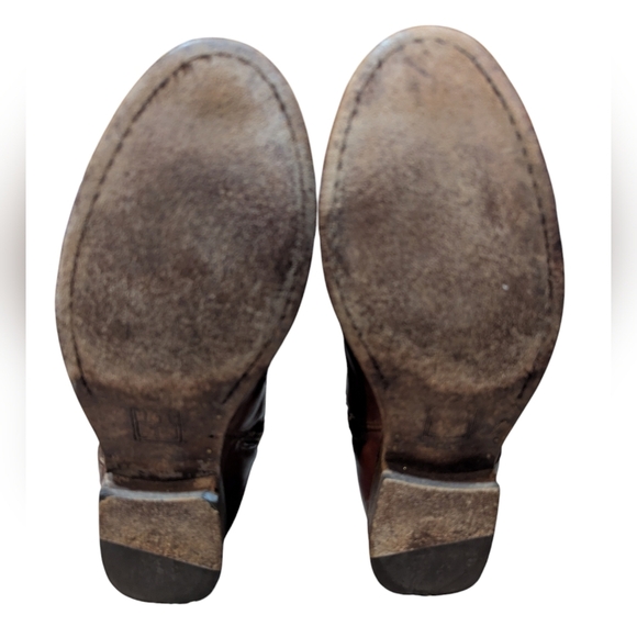 Frye Melissa Harness Inside Zip Burnt Red Boots Size 6.5 Equestrian Old Money - Picture 7 of 12